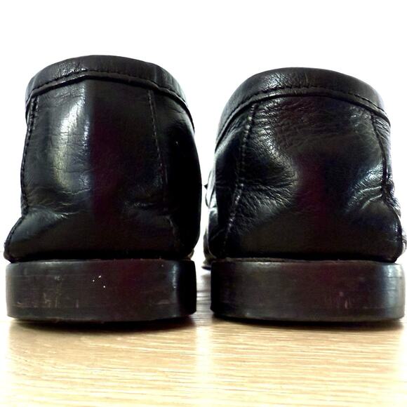 Pratesi Vintage Woven Leather Loafers BlackShoes Made In Italy Mens 9.5 Or EU 42 main image 9